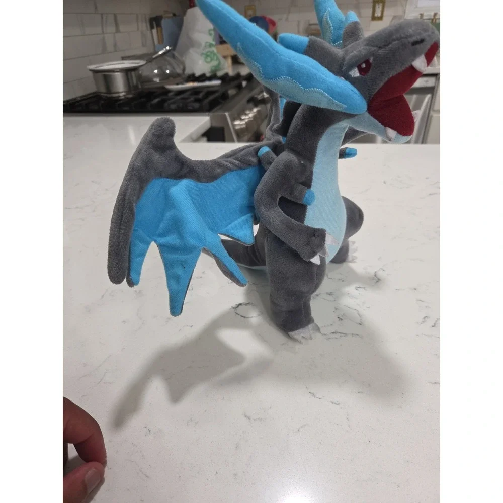 Official Pokemon Center Japan Mega Charizard X Sitting Posable Plush